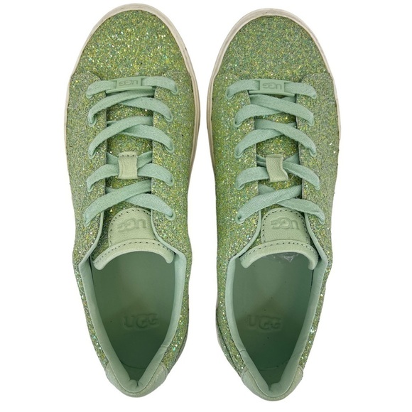 UGG Zilo Platform Women's Green Glitter Sneakers - Picture 7 of 16